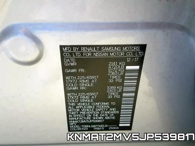 KNMAT2MV5JP539817 фото 2