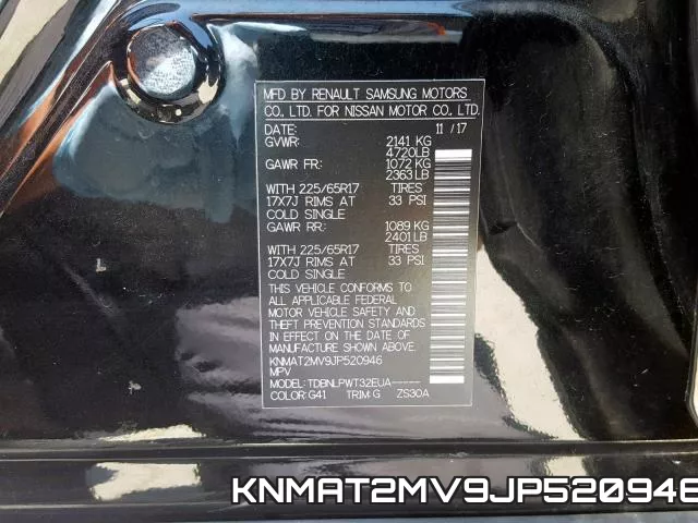 KNMAT2MV9JP520946 фото 2