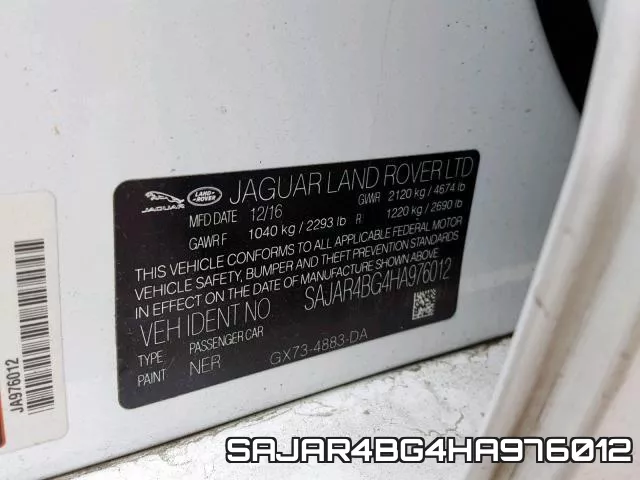 SAJAR4BG4HA976012 фото 2