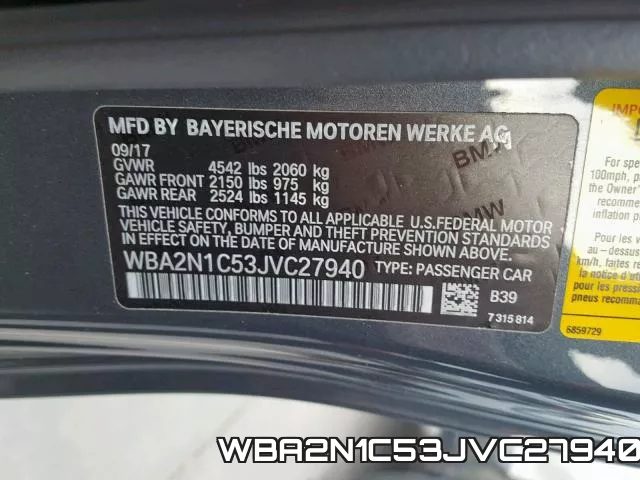 WBA2N1C53JVC27940 фото 2