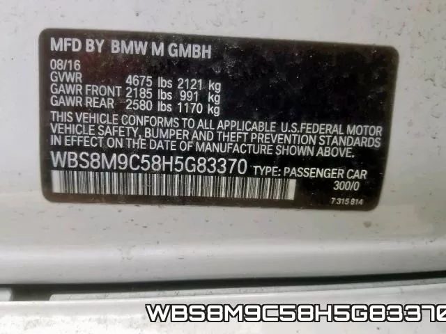 WBS8M9C58H5G83370 фото 2