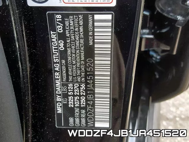 WDDZF4JB1JA451520 фото 2