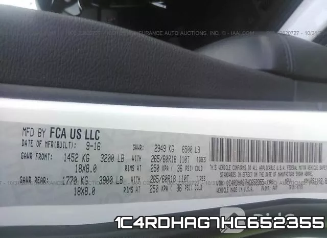 1C4RDHAG7HC652355 фото 10
