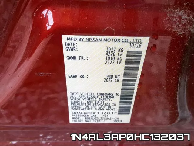 1N4AL3AP0HC132037 фото 2