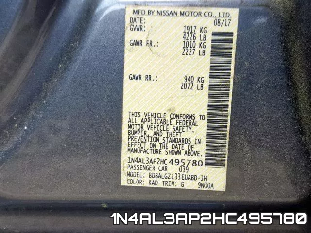 1N4AL3AP2HC495780 фото 2