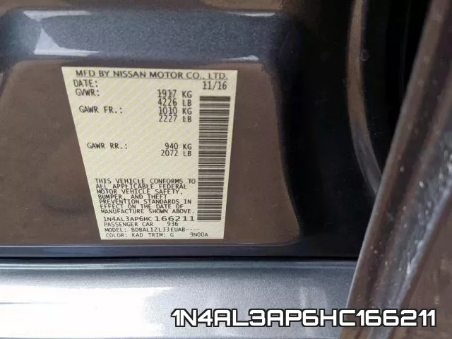 1N4AL3AP6HC166211 фото 2