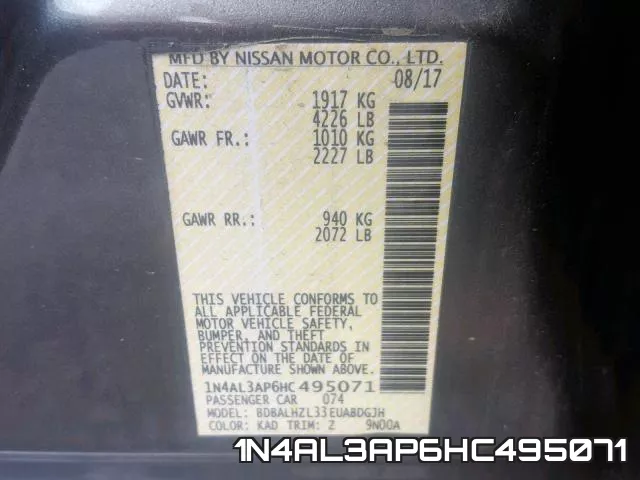 1N4AL3AP6HC495071 фото 2