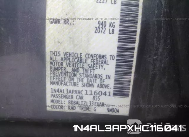 1N4AL3APXHC116041 фото 9