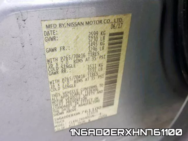 1N6AD0ERXHN761100 фото 2