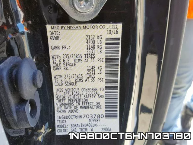1N6BD0CT6HN703780 фото 2