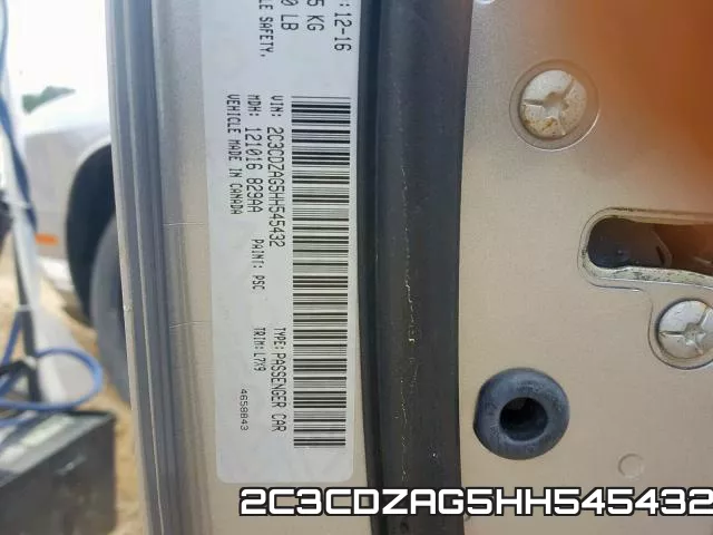 2C3CDZAG5HH545432 фото 2