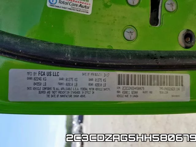 2C3CDZAG5HH580679 фото 2