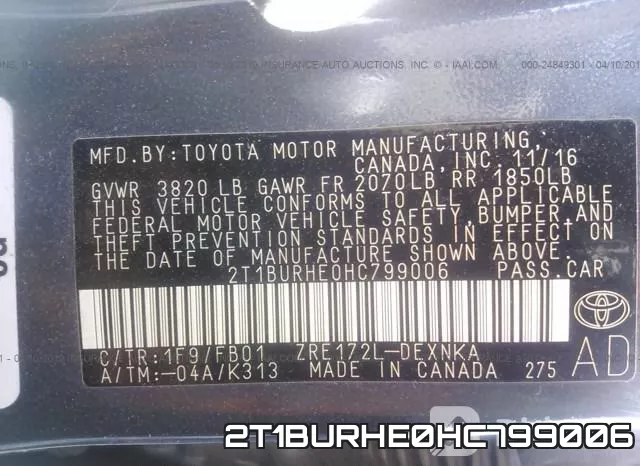 2T1BURHE0HC799006 фото 10