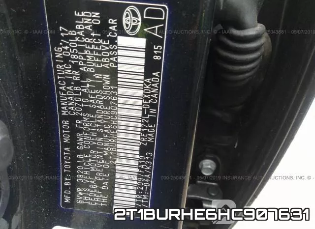 2T1BURHE6HC907631 фото 10