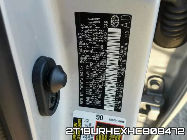 2T1BURHEXHC808472 фото 2