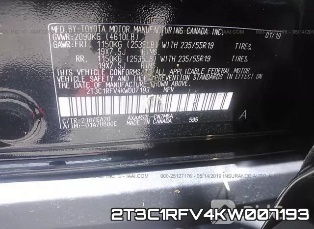 2T3C1RFV4KW007193 фото 10
