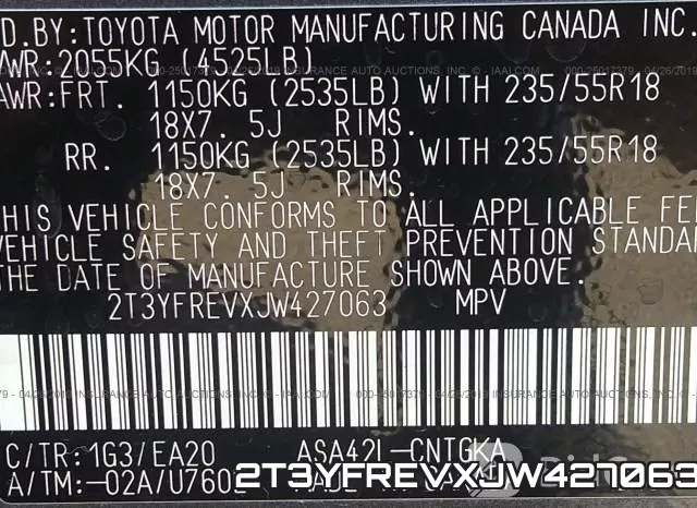 2T3YFREVXJW427063 фото 10
