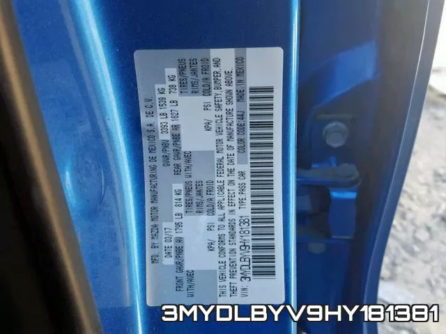 3MYDLBYV9HY181381 фото 2