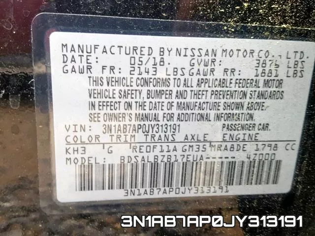 3N1AB7AP0JY313191 фото 2