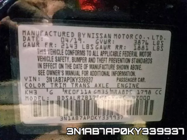 3N1AB7AP0KY339937 фото 2