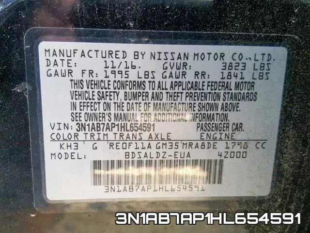 3N1AB7AP1HL654591 фото 2