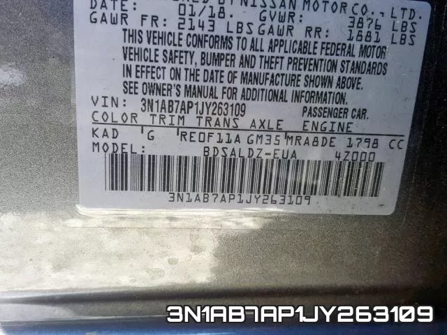 3N1AB7AP1JY263109 фото 2