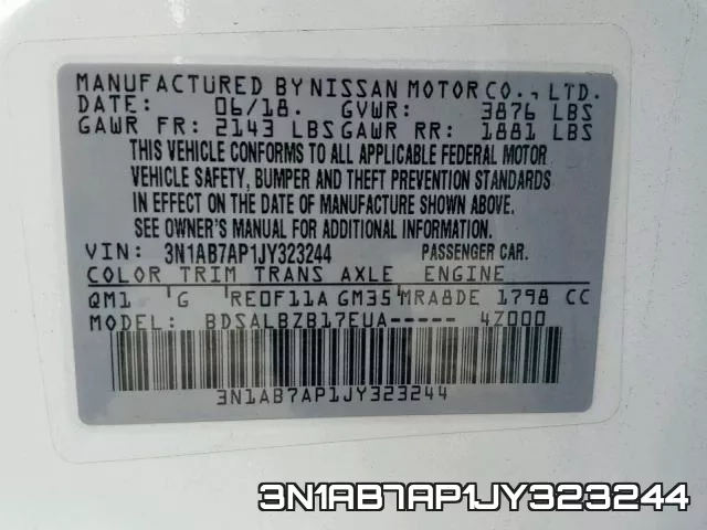 3N1AB7AP1JY323244 фото 2