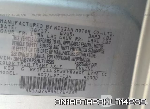 3N1AB7AP3HL714239 фото 9