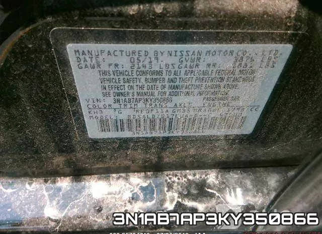 3N1AB7AP3KY350866 фото 10