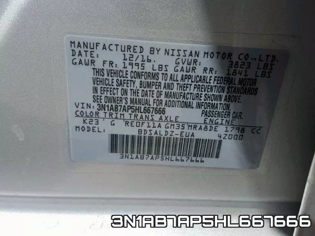 3N1AB7AP5HL667666 фото 2