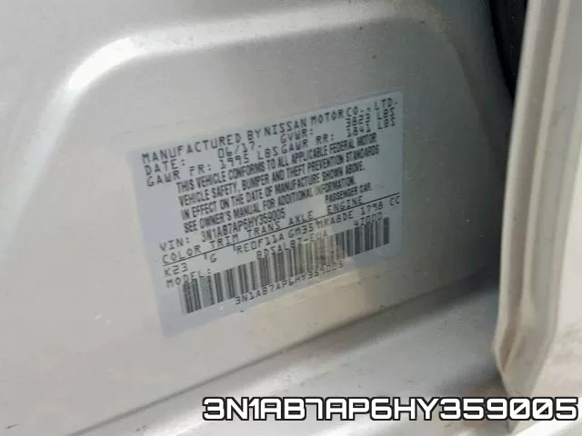 3N1AB7AP6HY359005 фото 2