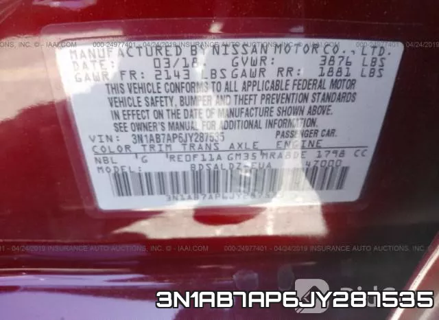 3N1AB7AP6JY287535 фото 10