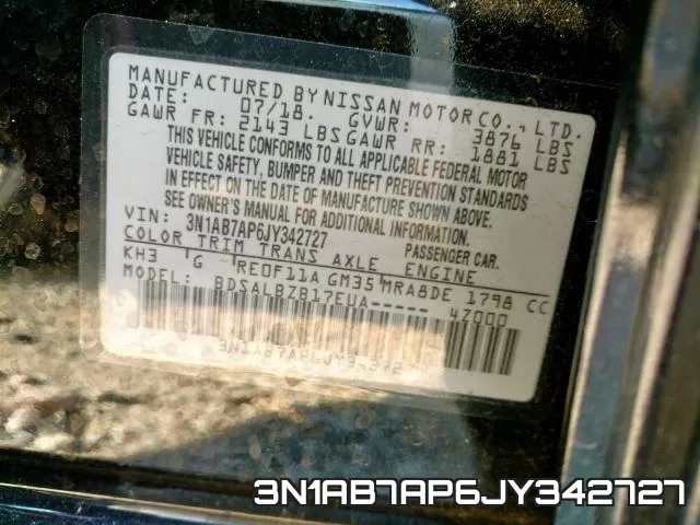 3N1AB7AP6JY342727 фото 2