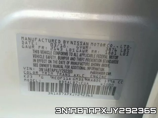 3N1AB7APXJY292365 фото 2