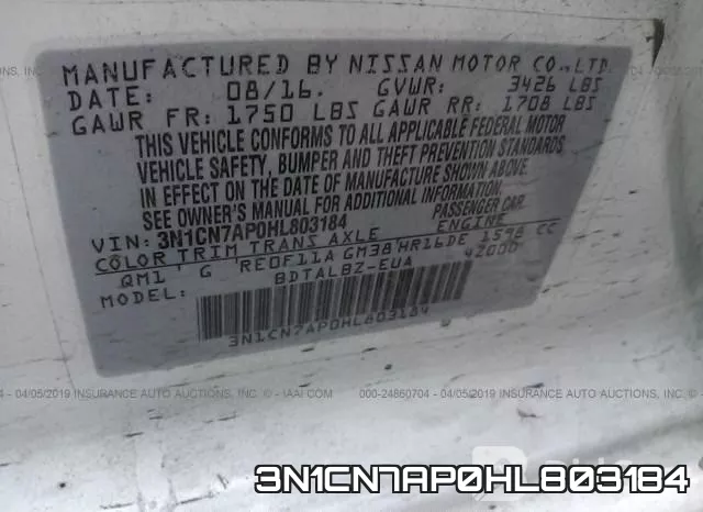 3N1CN7AP0HL803184 фото 10