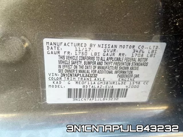 3N1CN7AP1JL843232 фото 2