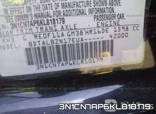 3N1CN7AP6KL818179 фото 10