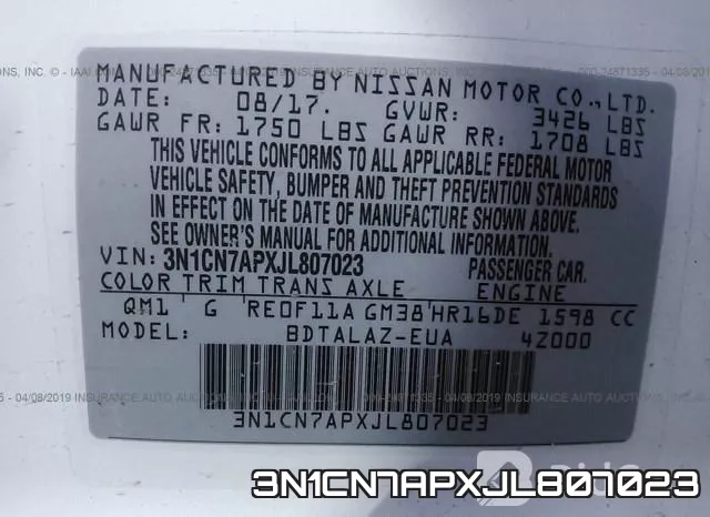 3N1CN7APXJL807023 фото 10