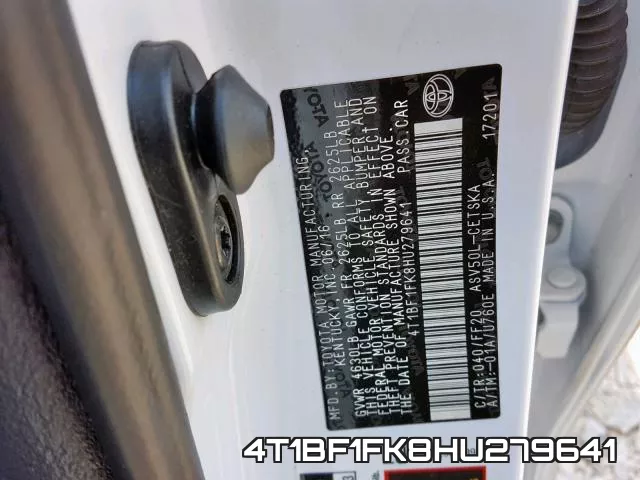 4T1BF1FK8HU279641 фото 2