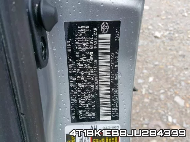 4T1BK1EB8JU284339 фото 2