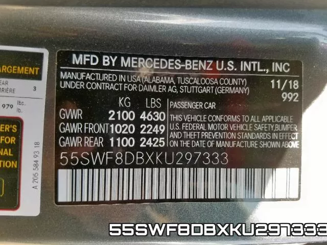 55SWF8DBXKU297333 фото 2