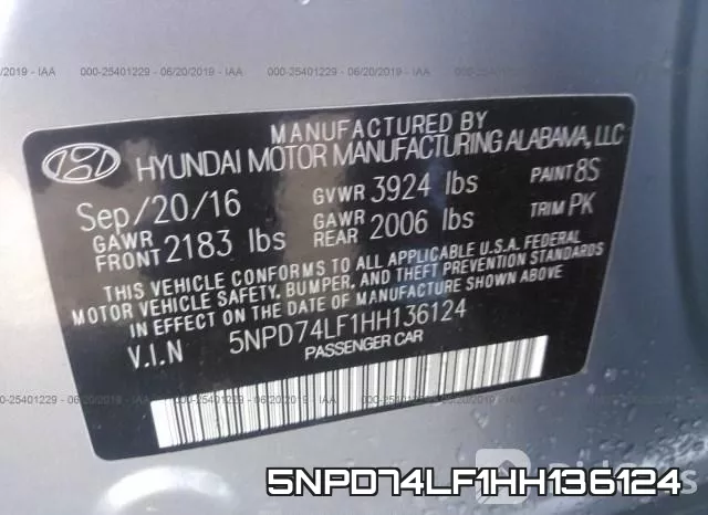 5NPD74LF1HH136124 фото 10