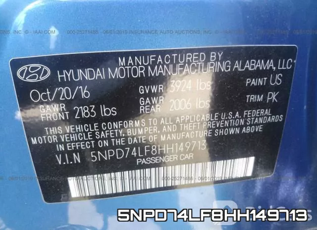 5NPD74LF8HH149713 фото 10