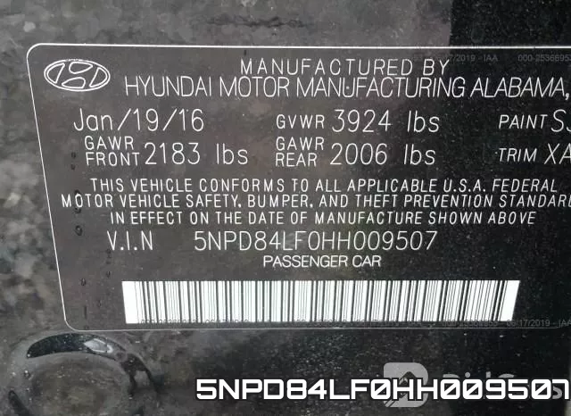 5NPD84LF0HH009507 фото 10