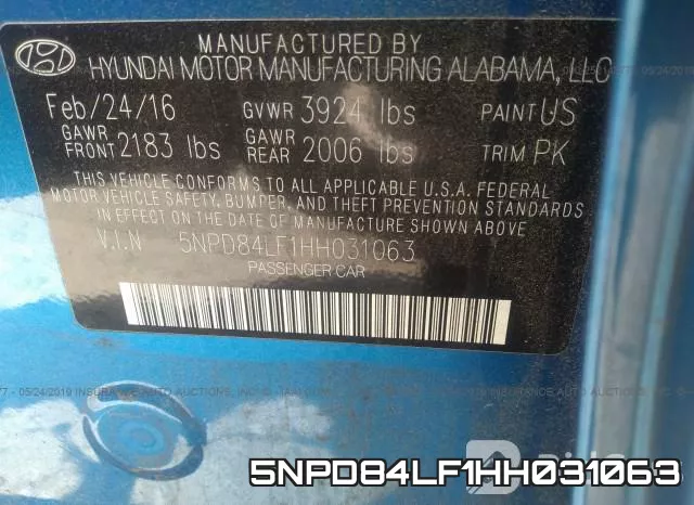 5NPD84LF1HH031063 фото 7