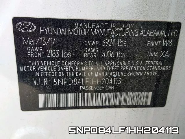 5NPD84LF1HH204113 фото 2