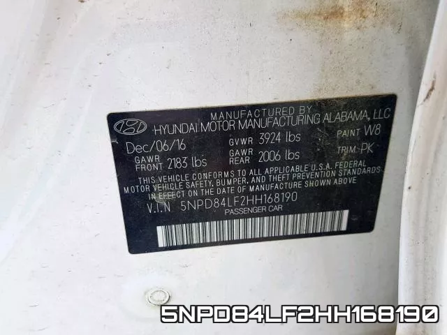 5NPD84LF2HH168190 фото 2