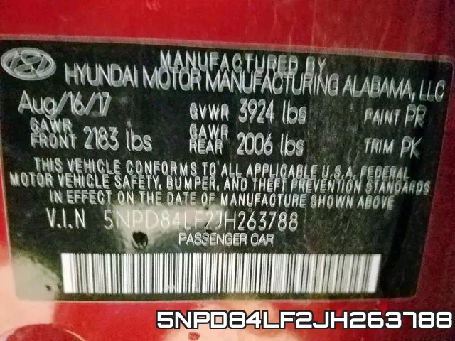 5NPD84LF2JH263788 фото 2