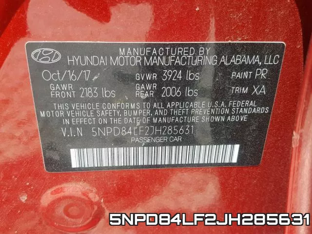 5NPD84LF2JH285631 фото 2