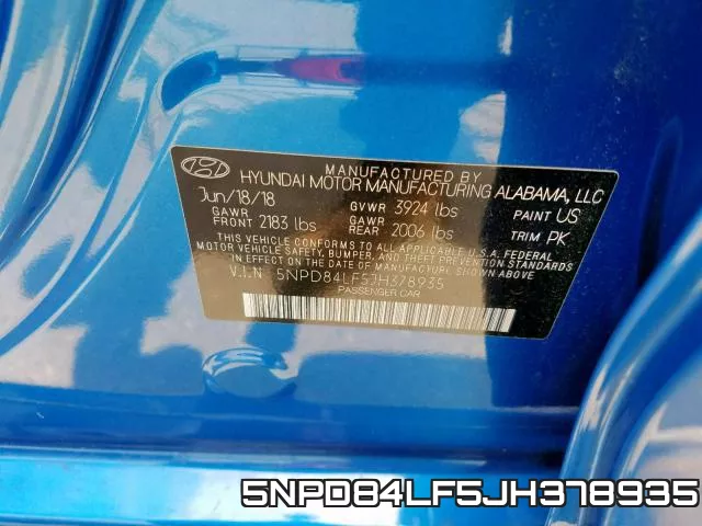 5NPD84LF5JH378935 фото 2